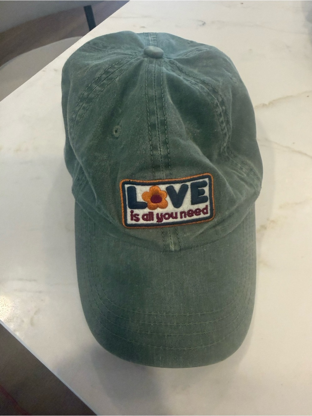 Love Patch Green Kids Baseball Cap